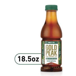 Gold Peak Naturally Sweet Real Brewed Tea, Picked for Peak Taste, Made With Cane Sugar - By Gourmet Kitchn - (18.5oz / 18pk)