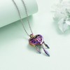 shajwo Dream Catcher Urn Necklace Heart Cremation Jewelry for Ashes