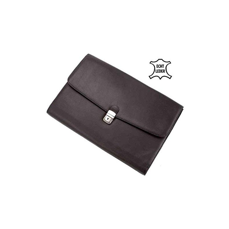 ALASSIO Udine 41016 Document Case with Lock and Zip Compartment