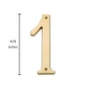 Baldwin Estate 90671.003.CD Solid Brass Traditional House Number One in