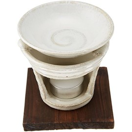 White Hagi Tea Incense Burner, Hagi [H3.9 inches (10 cm)] Present, Gift, Japanese Tableware, Cute, Interior Decoration