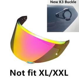 ZQIYDYP New K3 Helmet Visor Replacements,UV Protection Helmet Shield Visor Windshield Compatible with AGV K3 DOT(E2206) Helmets,2023 Model(Revo Pink Gold)