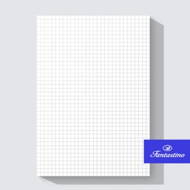 Fantastino A5 Notepad Squared - Pack of 5, 250 Sheets (50 per Pad) 90 g/m² Premium Paper. Small Notepads, Squared Writing Pad, Mini Notes Tearable for Office, Home, School, University