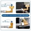 H2OPURE Dishwasher Installation Kit - 15 FT Stainless Steel Braided