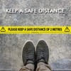 MINGTIAN Safety Tape 2m Metre Aparts Social Safe Distancing Floor