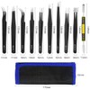Precision ESD Tweezers Set, Anti-Static Stainless Steel Tweezers Set Kit