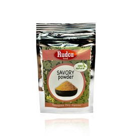 Rudca Food 100% Natural Savory Powder - Dried Savory Spice for Soups and Flavorful Dishes - Traditional Georgian Seasoning - 40g Pack