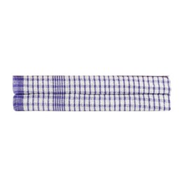Lyra Linens 100% Cotton Wonderdry Checked Tea Towels – Restaurant Grade Kitchen Cloths – Absorbent, Durable and Fast-Drying – 3 Colours (Red, Blue, Green) – 48 x 74 cm (2, Blue)