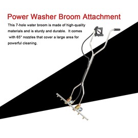 Lfhelper Water Broom 7-Hole Pressure Washer Accessories Water Pressure Washer Attachment for Hot and Cold Water, with 3/8 Universal Interface, 1500-5000psi