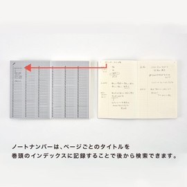 Daigo R1811 Isshoni Notebook Number A6 0.2 inch (5 mm) Square Black [Bulk Purchase Set of 2]