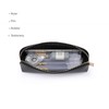 Fyore Leather Pencil Case Slim Design Pen Bag with Metallic