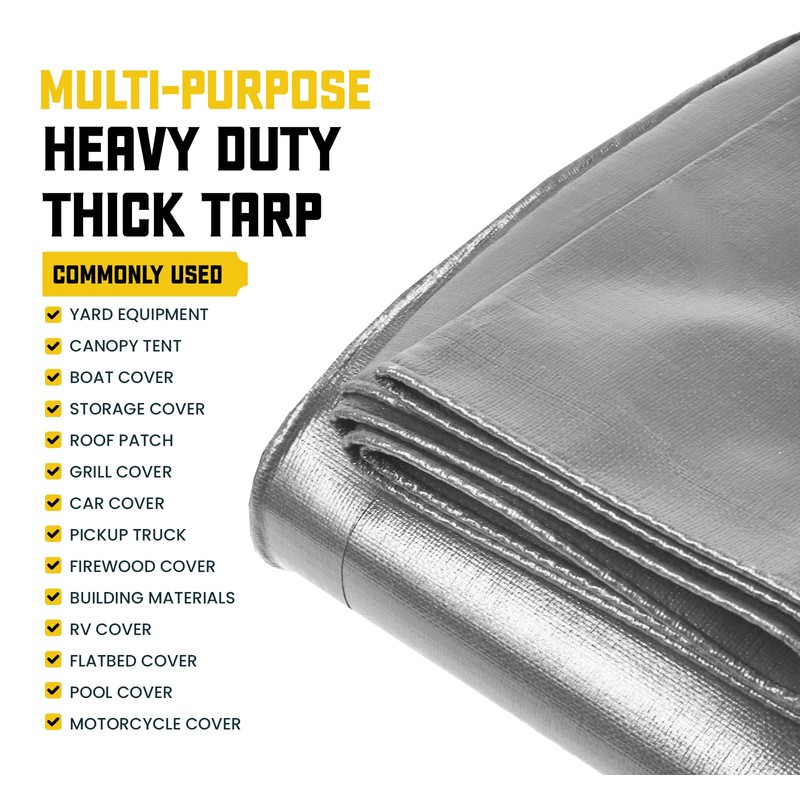 Core Tarps Classic 5 Mil Tarp Cover, Waterproof, UV Resistant,