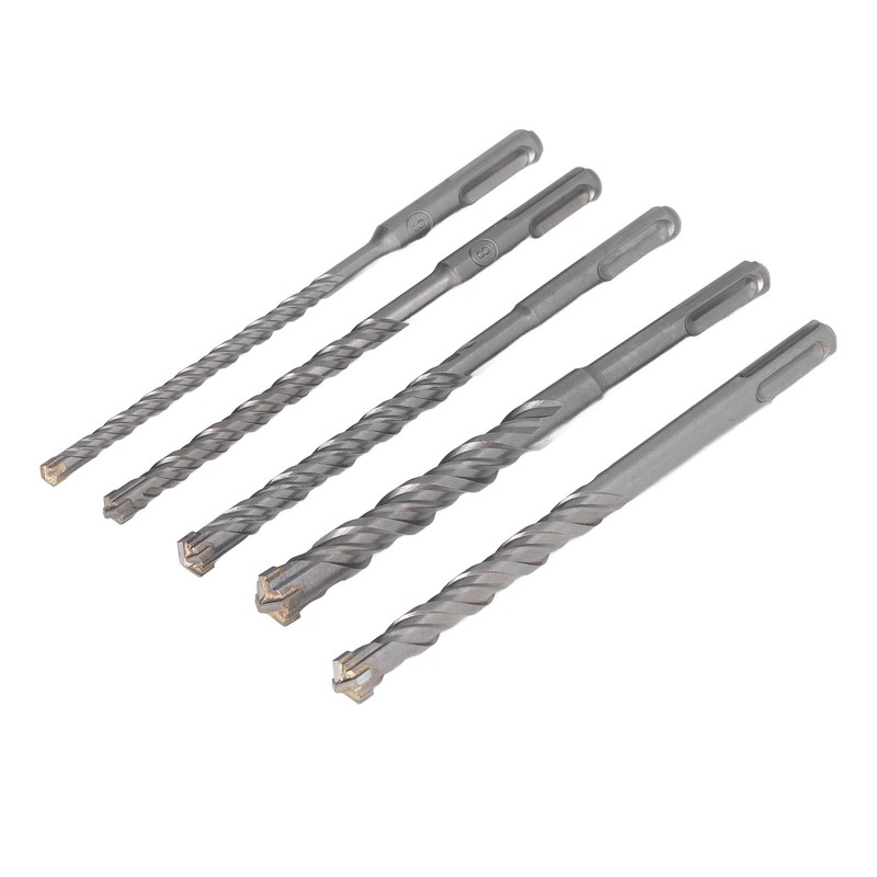 5PCS Masonry Drill Bit Set 40cr Cemented Carbide 160mm Drill