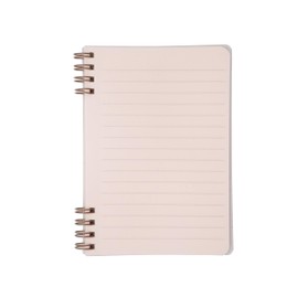 A6 Spiral Notebook, 60 Lined Pages, 120 White Sheets, Pink Cover, Wrist Comfy Design, Easy Tear Out