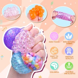 Mini Stress Balls, Pack of 14, Anti-Stress Ball, Squishy Stress Ball for Gifts for Birthday Parties, Easter Filler, Fidget Stress Ball, 14 Pieces for ADHD, Anxiety, OCD Anxiety Relief and Soothing