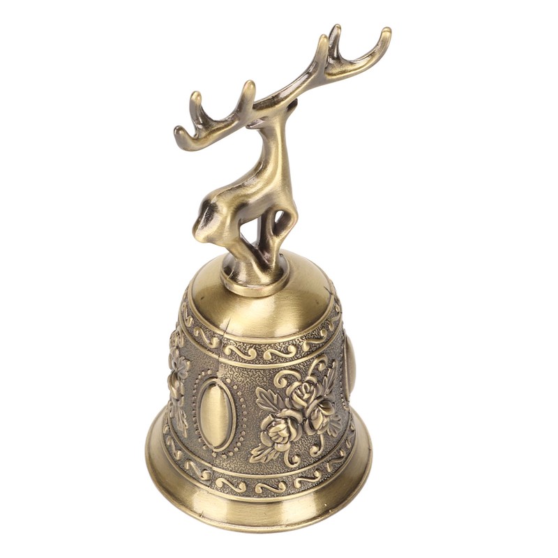 Deer Shape Hand Bell Vintage Plating Process Rustproof Polished Finish