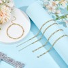 Beebeecraft 1 Box 5Pcs Figaro Chain Bracelet 18K Gold Plated
