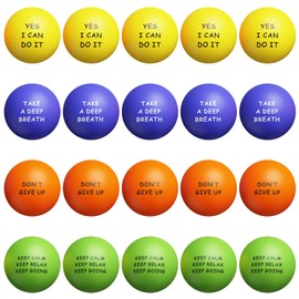 KDG Stress Ball Adult Motivational Stress Balls (Pack of 20) for Kids and Adults, Stress Relief Balls with Quetos to Relieve Anxiety and Anger as a Gift