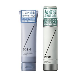 DISM All-in-One Gel Moist [Moist Type] + Creamy Foam Wash Set, Face Wash, Men's, Women's, Unisex