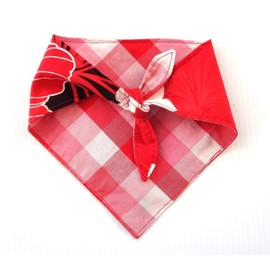 Hibiscus Flower Large Reversible ALL SEASON Red Hawaiian Prints Cat Dog Bandana Neckwear Petwear Headband READY TO SHIP