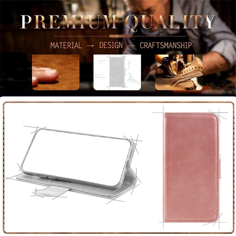 Shantime Stylish Leather Wallet Case Compatible with AGM Glory Qualcomm