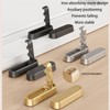 DIRXVMC Folding Coat Hooks, 2 Pcs Foldable Gold Wall Hook