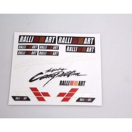 RALLIART Reflective Car Sticker Windshield Window Vinyl Decal Set for Mitsubishi