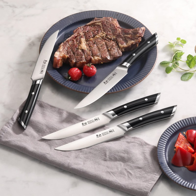Cangshan HELENA Series German Steel Forged 4-Piece Fine-Edge Steak Knife