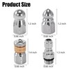 RIDGE WASHER Sewer Jetter Nozzle for Pressure Washer, 3 pcs