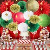 Christmas Ceiling Decorations Red Green and Gold Christmas Party Decorations