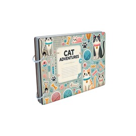 Cat Adventures Scrapbook: Cute Design with Playful Cats and Whimsical Illustrations (scrap-kf24-catadvhg)