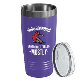 Snowboarding Purple Edition Viking Tumbler 20oz - Snowboarding - Ski Snowboard Goggles Snowboarder Skiing Snowboarding Gift Skiers Hiking Mountain