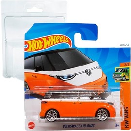 Hot Wheels Volkswagen ID Buzz HW Vans 2/5 (202/250) HTB06 Orange 2024 + Short Card Protector Frikimonkey