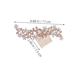 Mikinona Luxury Bridal Hair Combs 2pcs Rhinestone Hair Combs Pins Fashionable Head Jewelry for Women Wedding Occasion Accessory