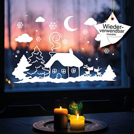 Wall Tattoo Loft window sticker sets, reusable window stickers.