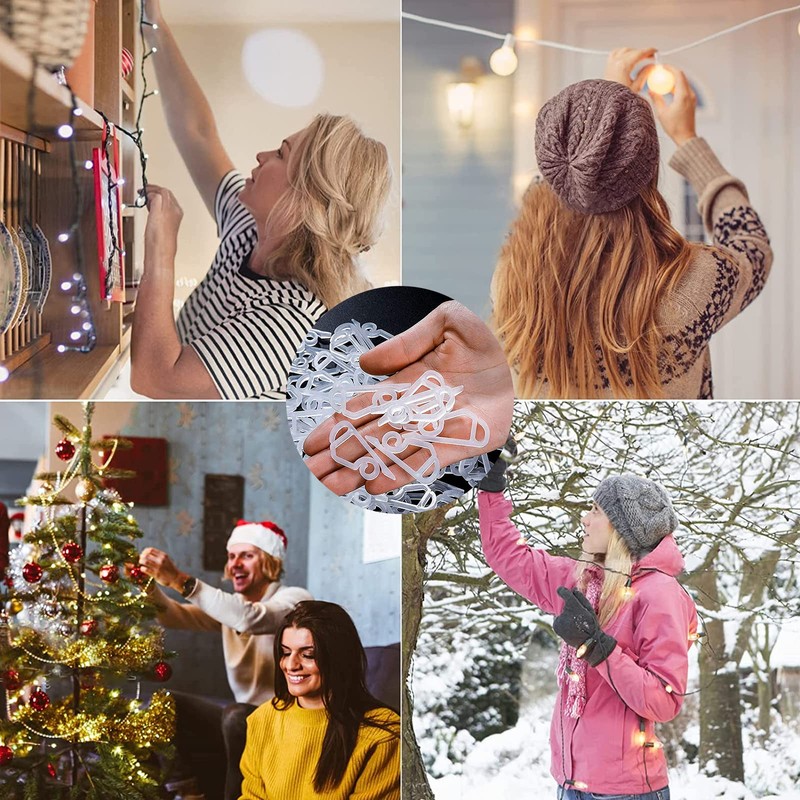Booaee Pack of 120 Christmas Light Clips, Christmas Light Clip,