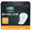 Depend Incontinence Shields for Men, Light Absorbency, 58 Count, Packaging