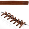 DELELE Round Cotton Waxed Shoelaces: 7/50 Inches Light Brown Shoe