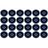 Pack of 24 Dark Blue Sew on 15mm Round Buttons