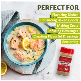 Eastanbul Lemon Peel Powder, 6.4oz Lemon Peel Ground, Pure Citrus Powder, Dry Lime Ground for Baking, Cooking, Teas, Marinades, and Rubs, Mediterranean Spice, Natural, Gluten Free