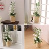 PrettyLife 2Pieces Miniature Potted Plants Flowers Artificial Lily of The