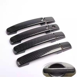 Toworldit 8pcs/Set ABS Exterior Door Handle Decoration Trim Cover Compatible with Infiniti G25 G37 2008-2013 (with Intelligent Sensing, Carbon Fiber Grain)