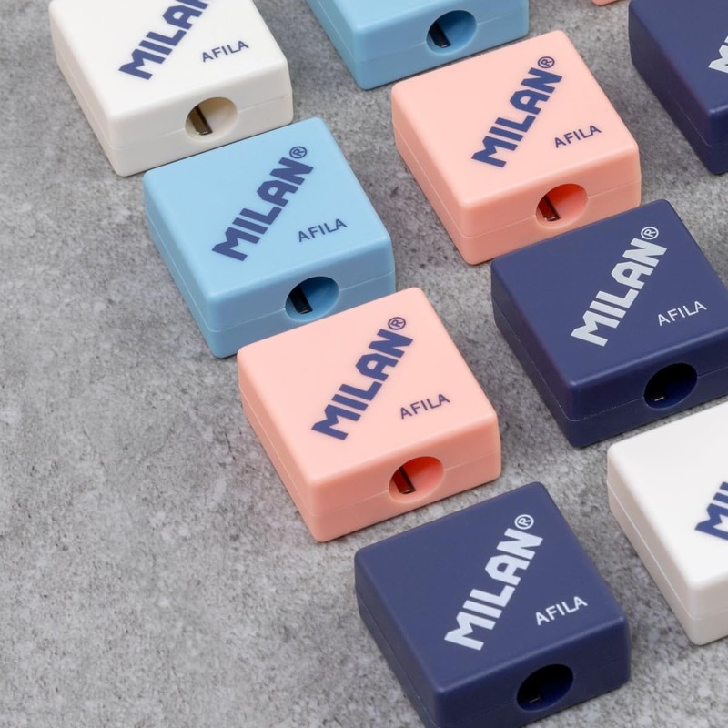 MILAN Afila Blister Sharpener + 6030 Plastic Eraser