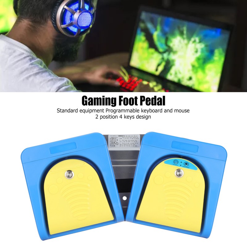 USB Foot Pedal 2 Position 4 Keys Double Switch Dual