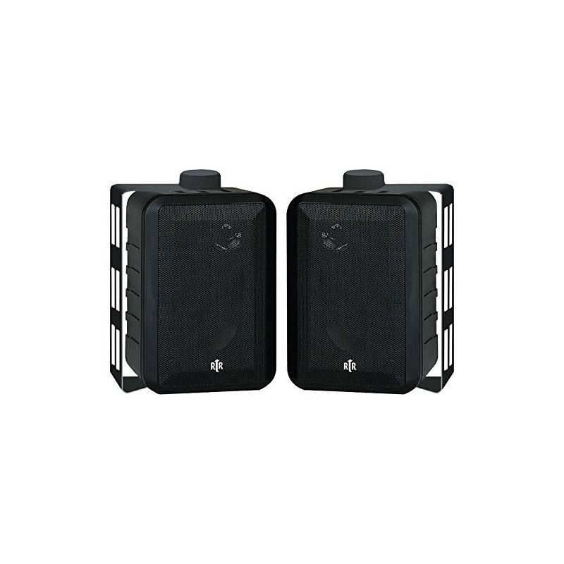BIC AMERICA RTRV44-2 4 RtR Series 3-Way Indoor/Outdoor Speakers (Black)