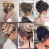 2PCS Messy Bun Hair Piece Tousled Updo Elastic Hair Bun