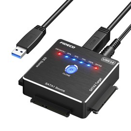 FIDECO SATA/IDE Converter Adapter, Offline Clone, HDD Converter, USB 3.0 Hard Drive, 16 TB, 2.5/3.5/5.25 Inch, Supports SATAI/II/III, HDD/SSD Supported, Japanese Instruction Manual Included