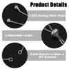 Beebeecraft 1 Box 2Pcs Chain Bracelet Making 925 Sterling Silver