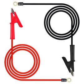 GUIRUIMOON Electric Fence Jumping Lead,Electric Fence Connectors,Electric Fence Lead Wire with Alligator Clip 12AWG 1M,for Use in Yards, Flowers, and Farms.(12AWG Fence Clip)