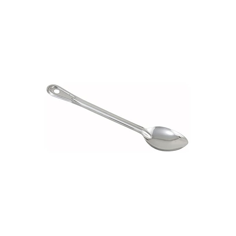 Winco Prime Stainless Steel Basting Spoon, NSF, Solid, 13"